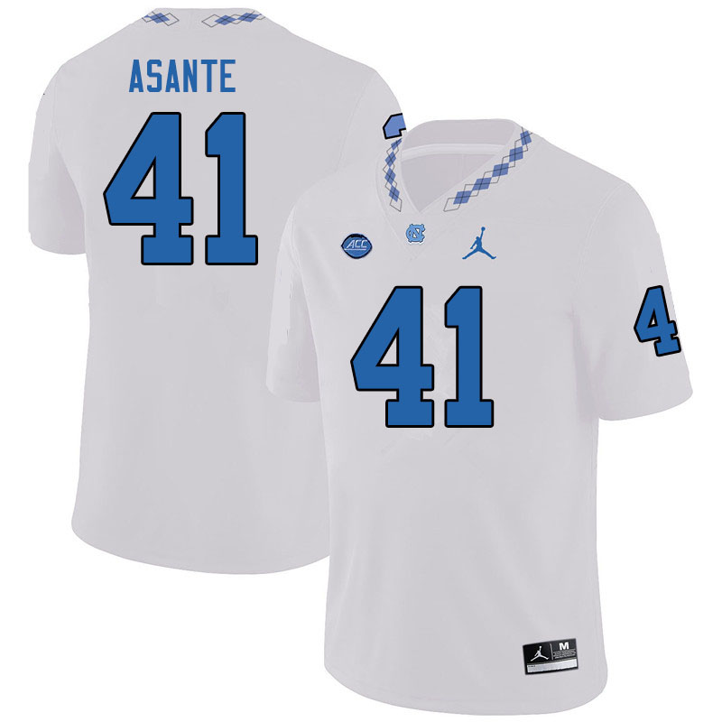 Jordan Brand Men #41 Eugene Asante North Carolina Tar Heels College Football Jerseys Sale-White